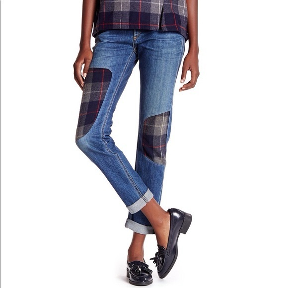EUC Rag & Bone Dre Low Rise Patchwork Jeans - Picture 4 of 17